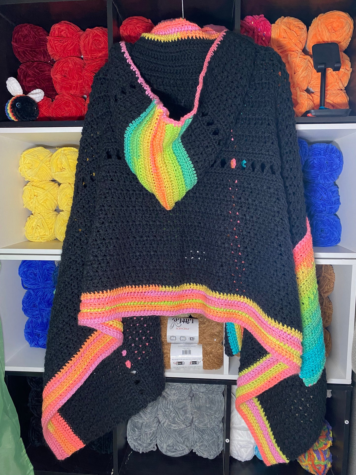 Crochet Hooded Shawl (XL)